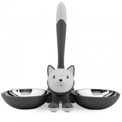 Alessi Tigrito Cat Bowl Grey