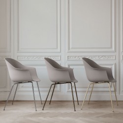 Gubi Bat Dining Chair Un-Upholstered Conic Base