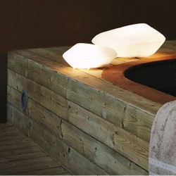Oluce Stone of Glass Table Lamp