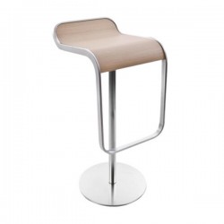 Lapalma Lem Stool Mat Chrome Blanched Oak