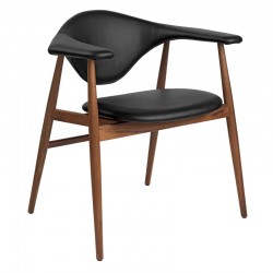 Gubi Masculo Dining Chair Wood Base Fully Upholstered