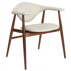 Gubi Masculo Dining Chair Wood Base Fully Upholstered