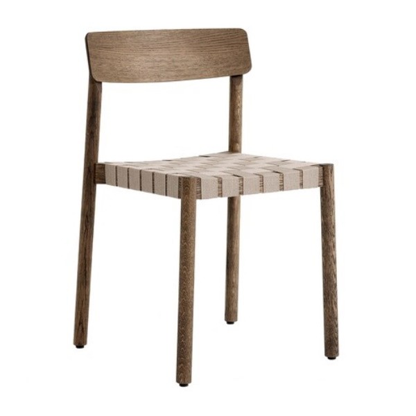 &Tradition Betty Chair TK1 Smoked Oiled Oak w. natural linen