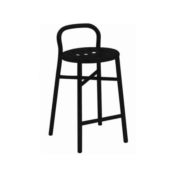 Magis Pipe Stool Frame and seat black