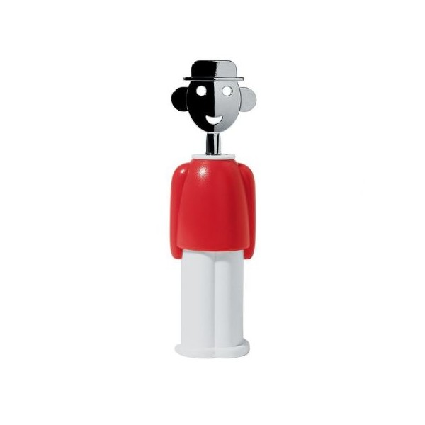 Alessi Alessandro M. Corkscrew Red and White
