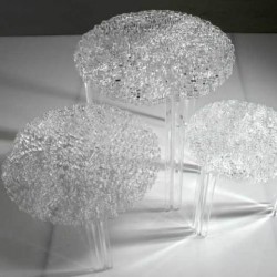 Kartell T-Table Crystal Height: 36 cm