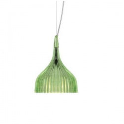 Kartell E Hanging Lamp Transparent Green
