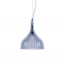 Kartell E Hanging Lamp Tranparent Blue