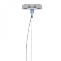 Kartell E Hanging Lamp Tranparent Blue