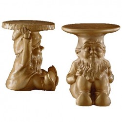 Kartell Attila Gnome Table Stool Gold 