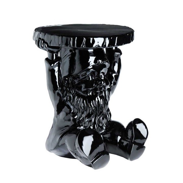 Kartell Attila Gnome Table Stool Black 