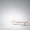 &Tradition Fly Rectangular Table White Oiled Oak white pigmented oil. Honed Bianco Carrara marble