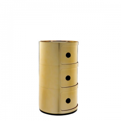 Kartell Componibili Metallic 3 Sections Gold