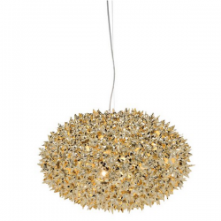 Kartell Bloom Large Metallic Pendant Lamp Gold