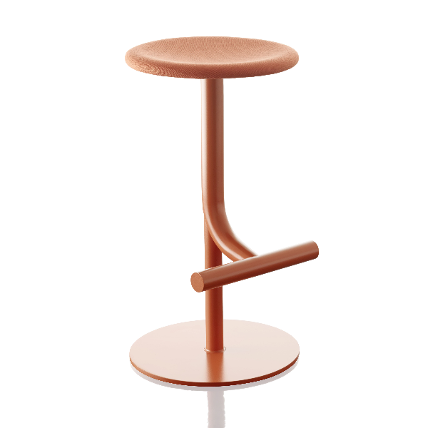 Magis Tibu Stool  Frame: dark red Seat in fabric: dark red