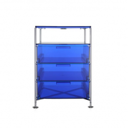 TKartell Mobil 3 Drawers and Shelf ransparent Blue