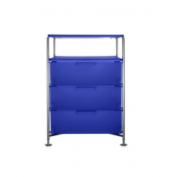 Kartell Mobil 3 Drawers and Shelf Opaque Cobalt blue