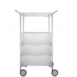 Kartell Mobil 3 Drawers, Shelf and Handles Opaque Ice