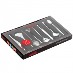 Alessi Il Caffe/Te Alessi Coffee Spoon, Assorted Set of 8