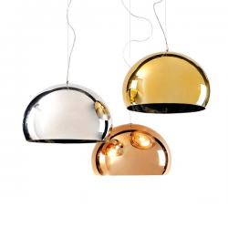 Kartell Fl/y Metallic Suspension Lamp 