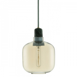 Normann Copenhagen Amp Pendant Light Small Gold Green