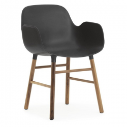 Normann Copenhagen Form Armchair Walnut Legs Black