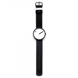 Rosendahl Picto White Dial Black Leather Strap Watch 