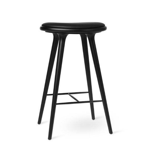 Mater High Stool Black Stained Beech 74cm