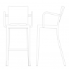 Emeco Hudson Counter Stool with Arms 