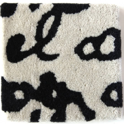 Nanimarquina Black on white Manuscrit Carpet 