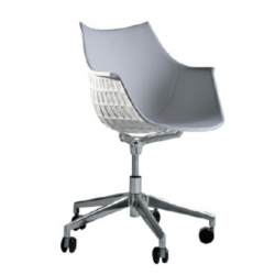 Driade Meridiana Easy Chair Leather with Soft Castors 