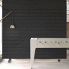 NLXL Black Brick Wallpaper 