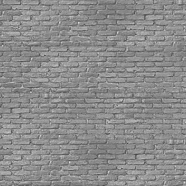 NLXL Silver Grey Brick Wallpaper 