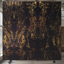 NLXL Black Metallic Marble Wallpaper 