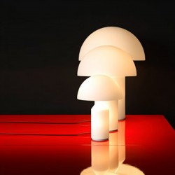 Oluce Atollo Opal Glass Table Lamps