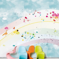 Domestic Rainbow Wallpaper 