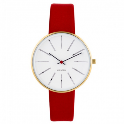 Arne Jacobsen Bankers Watch Red|Gold 