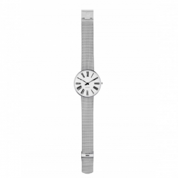 Arne Jacobsen Roman Watch White Dial, Steel Mesh