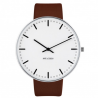 Arne Jacobsen City Watch White Dial, Brown Leather