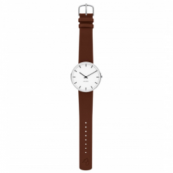 Arne Jacobsen City Watch White Dial, Brown Leather