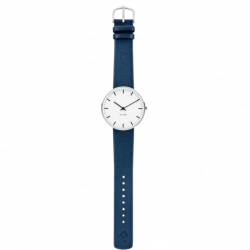 Arne Jacobsen City Hall Watch White Dial, Blue Leather