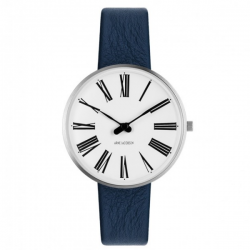 Arne Jacobsen Roman Watch White Dial, Blue Strap