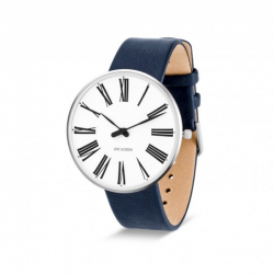 Arne Jacobsen Roman Watch White Dial, Blue Strap