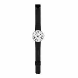 Arne Jacobsen Roman Watch Dial, Black Mesh