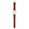 Arne Jacobsen Bankers Watch White Dial, Brown Leather 
