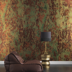 NLXL Lab PHC-02 Spoiled Copper Metallic Wallpaper by Piet Hein Eik