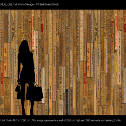 NLXL Lab Printed Rulers Wallpaper by Mr & Mrs Vintage