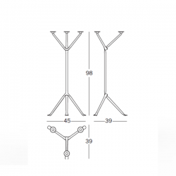 Magis Officina Floor Candle Holder Three Arms 