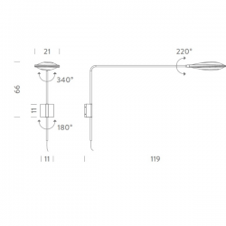 Nemo Olympia with one Arm Wall Lamp