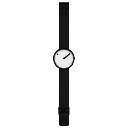 Picto  Watch White Black Mesh